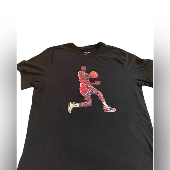 Nike Air Jordan Flight Essentials Shirt Mens XL Black Red Jumpman Casual - Picture 1 of 4